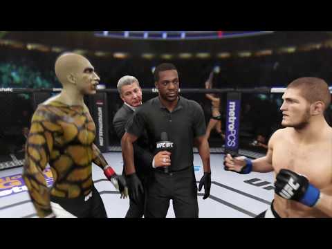 Reptile vs. Khabib (EA Sports UFC 2) - CPU vs. CPU - Crazy UFC 👊🤪