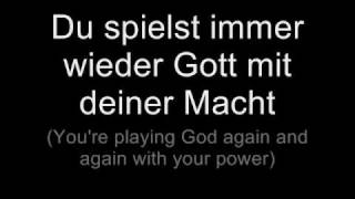 Oomph! - Du spielst Gott (Lyrics w/ English Translation