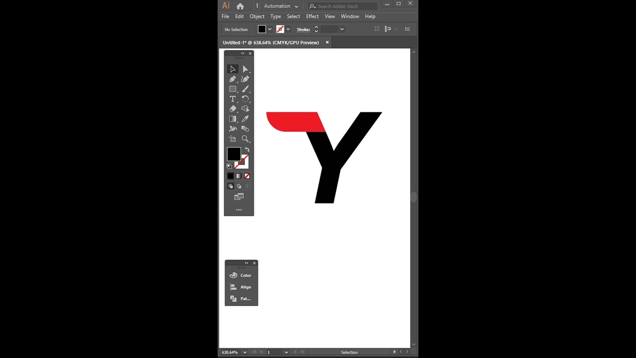 Illustrator Tutorial | Y Letter Logo Design | How to make logo design in Adobe Illustrator CC