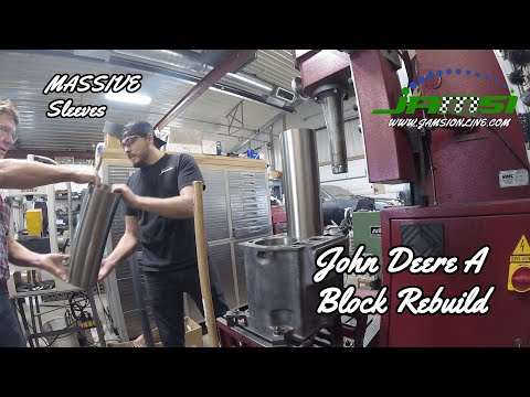 Rebuilding a John Deere Model A Block - Repair Sleeves - @JAMSIONLINE