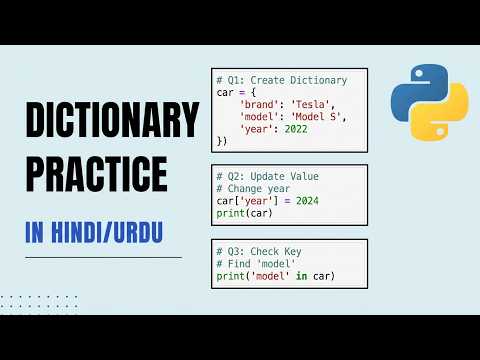 Python Dictionary Practice Exercises Jupyter Notebook Tutorial