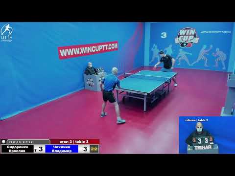 Сидоренко Ярослав 3-2 Чихичин Владимир Турнир Восток 3  WINCUP  18.12.21 Прямая Трансляция Зал3