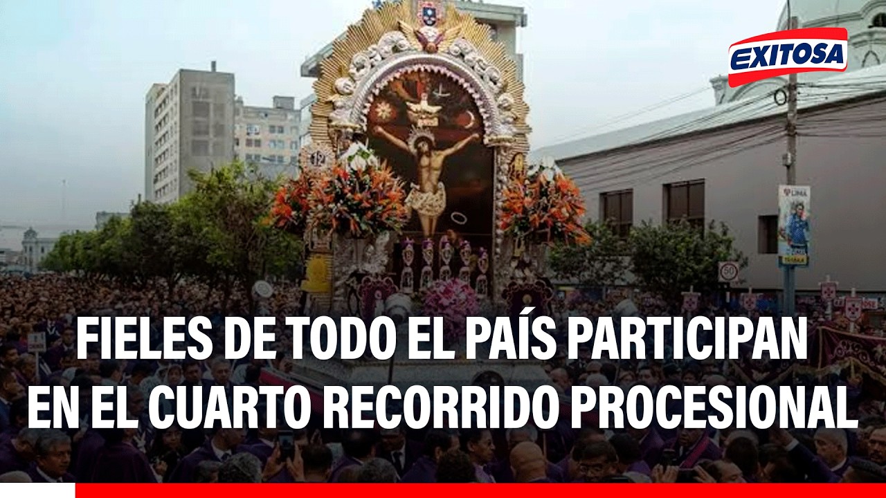 🔴🔵 Señor de los Milagros: Fieles participan en el cuarto recorrido procesional en Lima