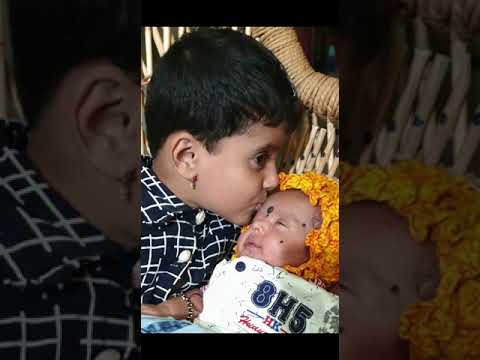 kittu first month birth day with home made cake
