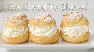 These Cream Puffs Are Too Good to Share!😏Easy Recipe Inside
