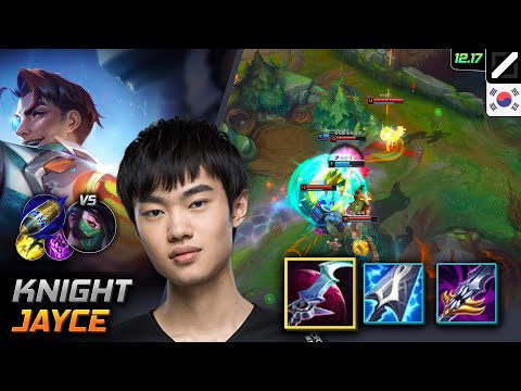 Knight Mid Jayce Build Eclipse First Strike - Knight Jayce Match Highlight - LOL KR 12.17