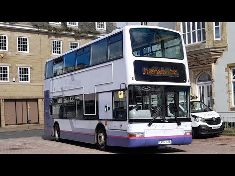 *Thrashed with screaming turbo* first kernow dennis trident 33182 LR02 LZB on service U1