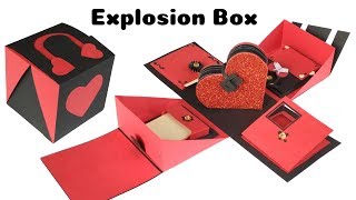 Handmade Explosion Box for valentines day | Valentines Day Gift Idea for boyfriend