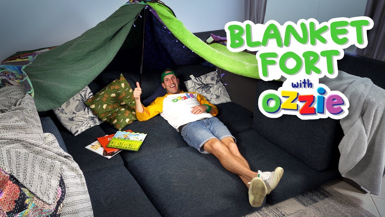 How to Build a Blanket Fort | Indoor Cubby House with Ozzie | Rainy Day Fun for Kids