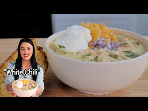How to make White Chicken Chili Recipe | Crumbly Buttery Corn Bread recipe