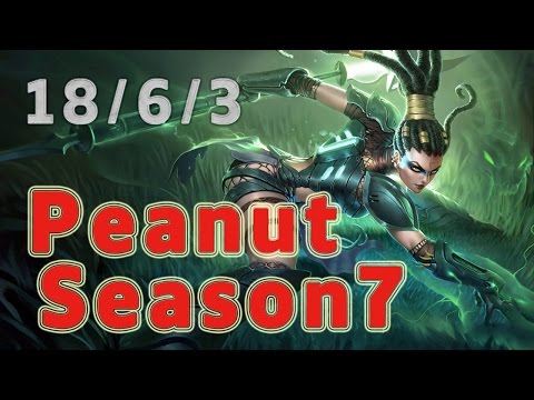 SKT T1 Peanut Nidalee Jungle vs Graves Patch 7.7