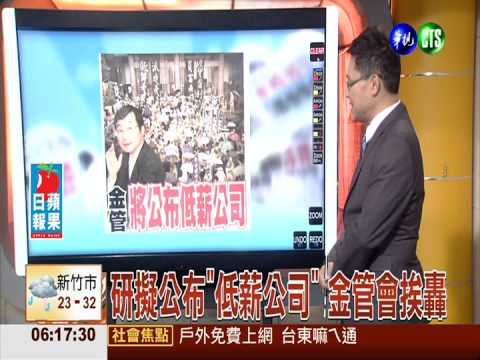 研擬公布"低薪公司" 金管會挨轟