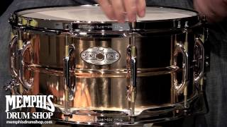 Video thumbnail for Pearl 14x6.5 Sensitone Premium Beaded Phosphor Bronze Snare Drum by Memphis Drum Shop