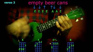 empty beer cans jon pardi acordes en ukulele
