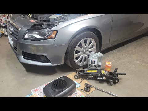 2010 Audi A4 2.0T oil change steps and tips.  full walkthrough.