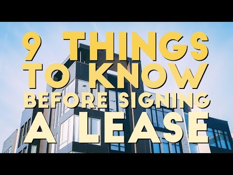 Part of a video titled DO THESE 9 THINGS BEFORE SIGNING A LEASE - YouTube