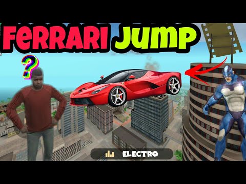 Rope hero vice town gameplay | ferrari car jump from highest building | rope hero vice town gameplay