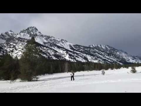 Cross Country Skiing to the Lucas Fabian Homestead in Grand Teton National Park