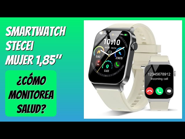 Vídeo relacionado con STECEi Reloj Inteligente Hombre con Llamada, 1,85" Smartwatch con 110+ Modos Deportivos, Monitor de Ritmo Cardíaco y Sueño, Impermeable IP68 Inteligente Mujer con DIY Esfera Reloj, Podómetro