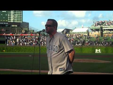 Sam Wahl sings National Anthem at Wrigley Field - May 31, 2011