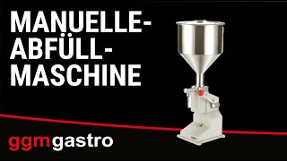 Remplisseuse manuelle à piston pour pâtisserie - pour liquides et pâtes - 5-50ml