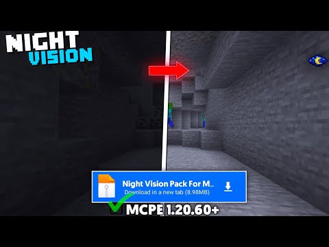 Ultimate Night Vision Mod for MCPE 1.20+