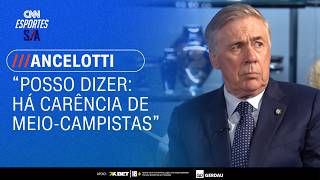 Vídeo: Ancelotti aponta carência de meias no Brasil e revela perfil que busca na Seleção
