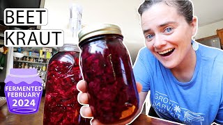 Beet Kraut | Sweet And Sour For Beginners | #fermentedfebruary2024 | Fermented Homestead