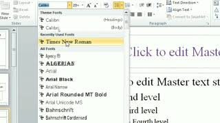 PowerPoint  Tutorials: How to Change Default Text,  Font Size &  Font Style || funlearning_wafa ||