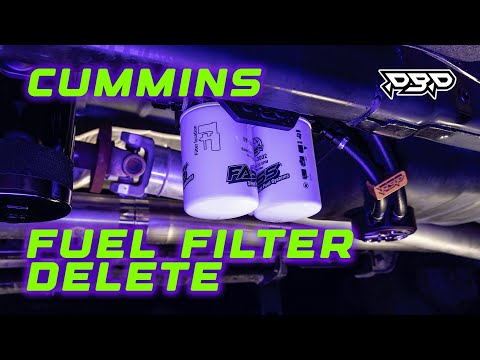 CUMMINS UPPER FUEL FILTER DELETE INSTALL!
