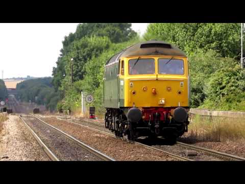 Class 47 D1916 entering Worksop station 22nd July 2014
