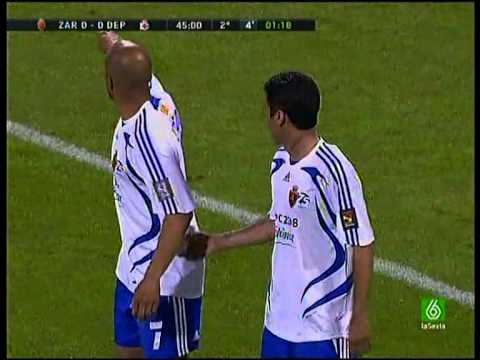 Real Zaragoza vs Deportivo 2007/08. Gol de Ayala comentado por Andrés Montes.