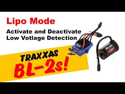 Traxxas Slash BL-2s Activate and deactivate Low Voltage Detection - Lipo mode