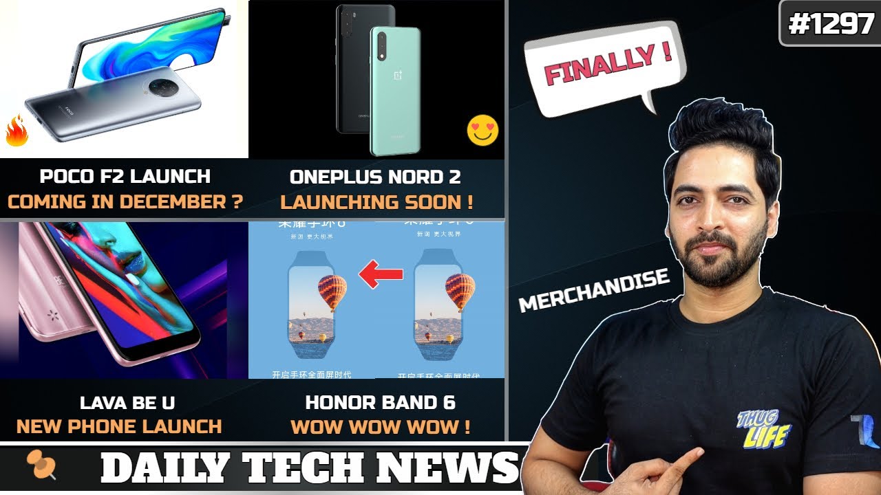 POCO F2 December,Oneplus Nord 2,realme 300 Crore Offer,Samsung Z Fold3,Honor Band 6,LAVA BE U Phone