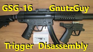 GSG-16 Trigger Full Monty disassembly P3. Adjustable trigger. Also for GSG-15 & ISSC mk22 *
