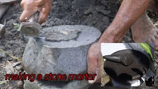 Download lagu Membuat cobek batu asli secara manual (making a stone mortar) mp3