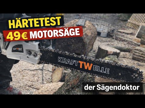 49€ Motorsäge im Härtetest – was kann sie wirklich?