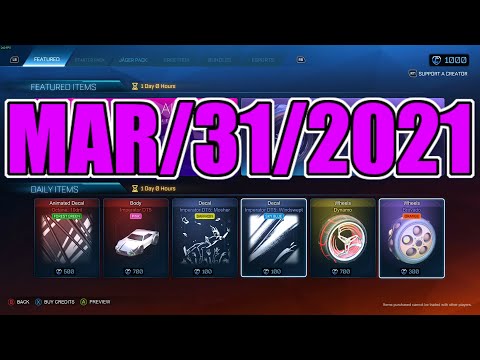 ROCKET LEAGUE ITEM SHOP | MARCH-31-2021 |  RL Item Shop Today