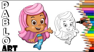 How to Draw Molly Bubble Guppies | Learn to Draw step by step