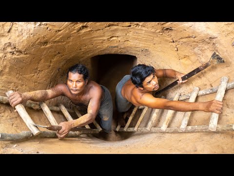 How to Build The Most Amazing Underground Bamboo Villa Swimming Pool by Ancient Skills