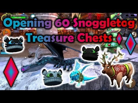 Opening 60 Snoggletog 2020 Treasure Chests - School of Dragons