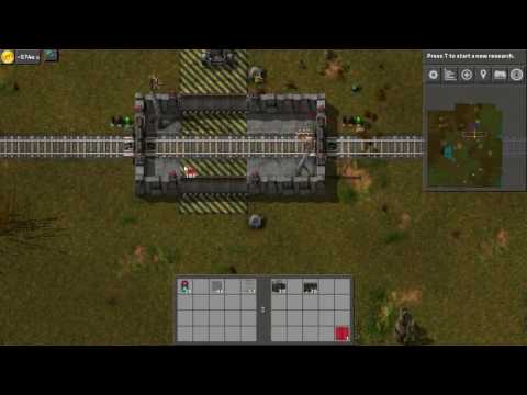 how to make a train crossing with out mods in factorio