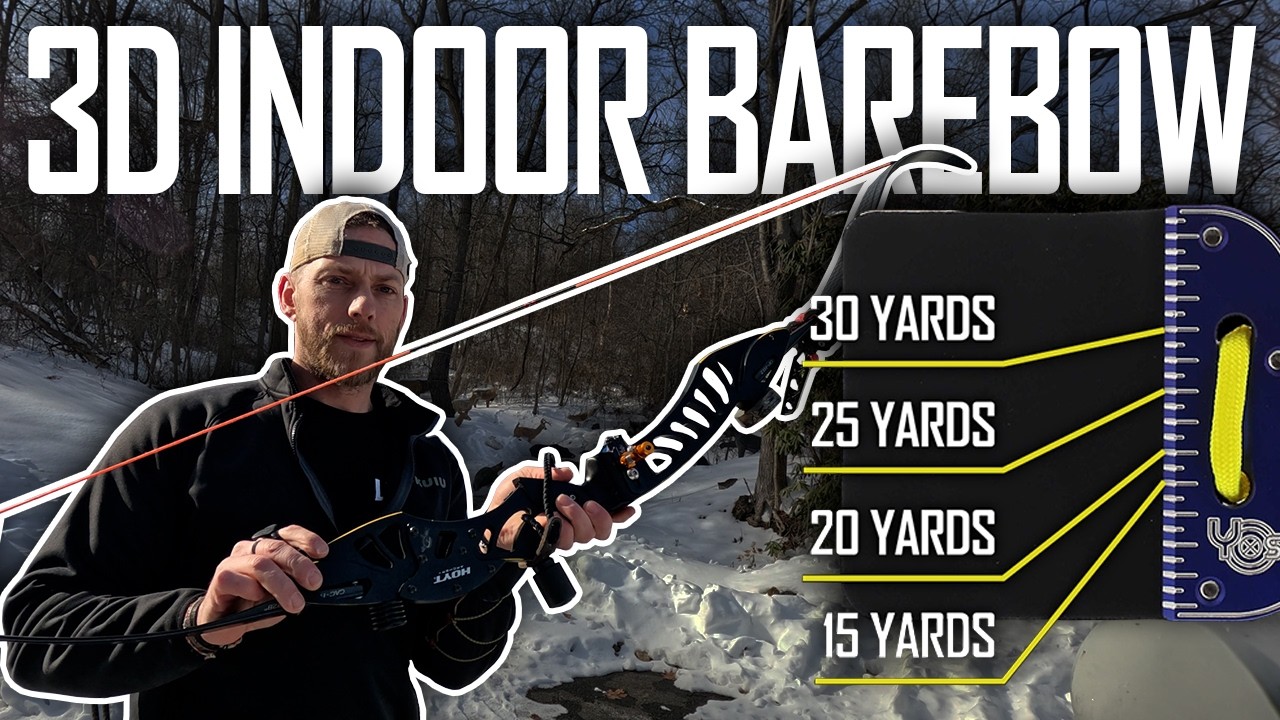 WILL THIS WORK?! | Stringwalking My Indoor Barebow for 3D!!!