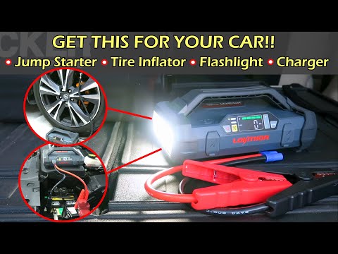 GET THIS FOR YOUR CAR  4-IN-1 Jump Starter & Tire Inflator - LOKITHOR JA301