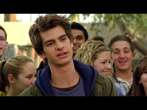 Peter Parker vs Flash - High School Life - The Amazing Spider-Man (2012) Movie CLIP HD