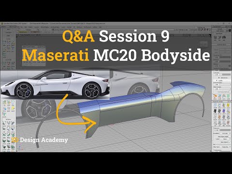 Autodesk Alias Tutorials I Q&A Session 9 - Maserati MC20 Bodyside