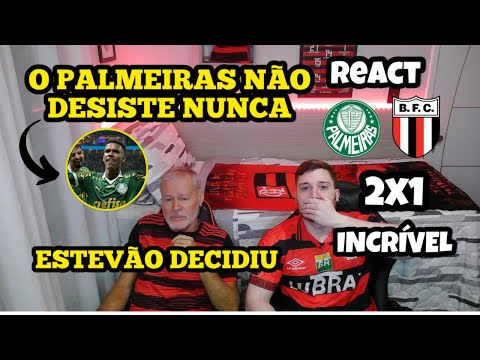 REACT - Palmeiras 2 x 1 Botafogo SP | Copa Do Brasil 2024. O PALMEIRAS NÃO DESISTE NUNCA!!