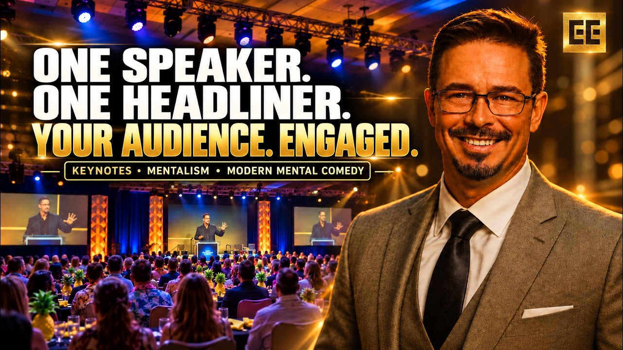 Promotional video thumbnail 1 for Elijah Edwards | Keynotes & Modern Mental Comedy