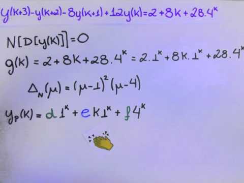 Como resolver equações a diferenças