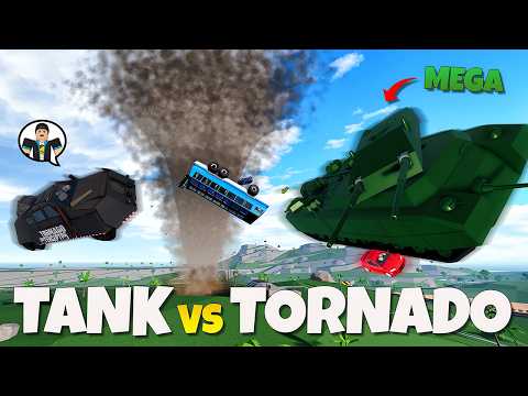 GOKIL 1000%!! Ketika Tank Raksasa Vs Tornado Ganas 🔥🗿🔥 | Car Crushers 2 Indonesia